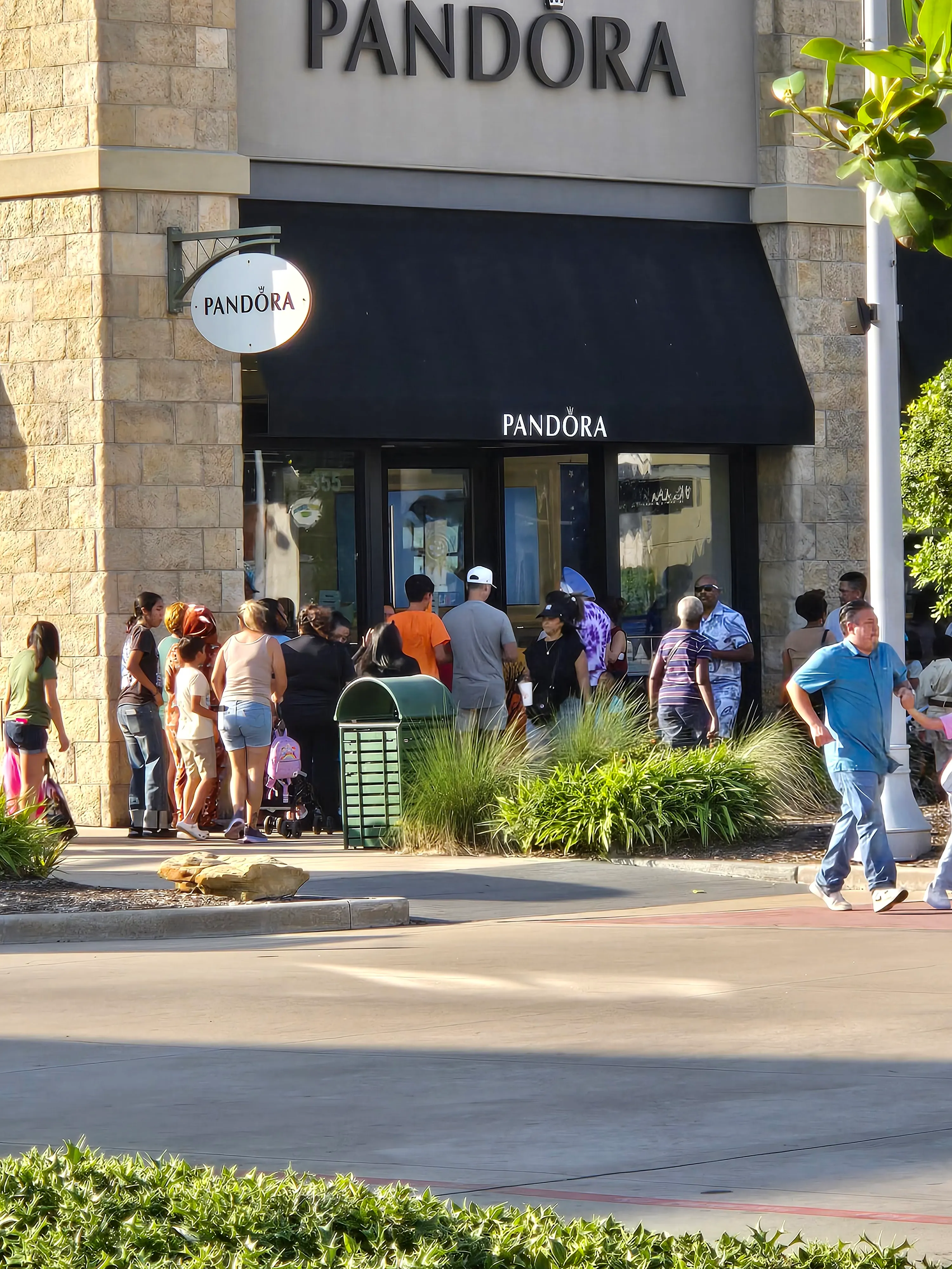Visitors trick-or-treating at a participating Pearland Town Center store